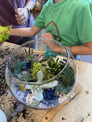 Build your own glass bowl (cactus)