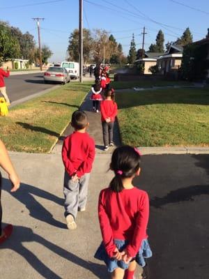 Red Ribbon Walk. "Say NO to drugs!"