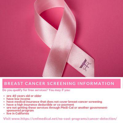 In October we wear pink ! Call us and learn more.