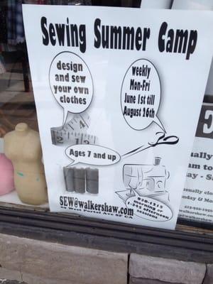 Sewing Studio run by a well known SF menswear designer offers camps and classes for kids and adults.