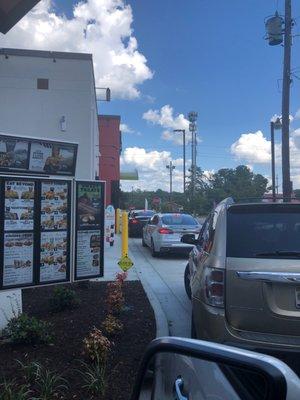 Long lines in the drive thru.