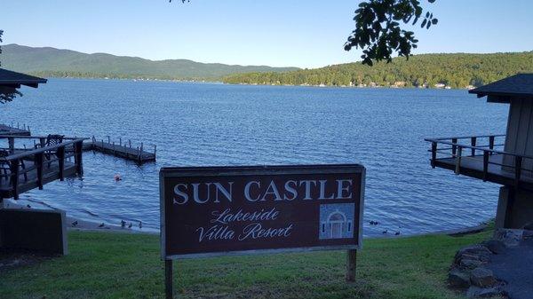 Sun Castle Resort Townhouses, located at the Inn of Erlowest, right along the shores of Lake George, NY