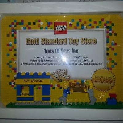 We are officially a Gold Standard Lego Toy Store!!