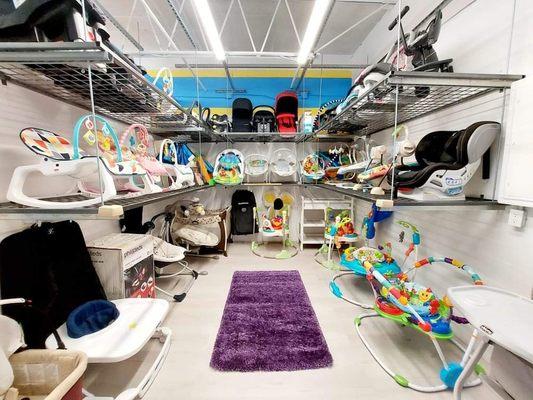 Check out our Amazing new baby gear room!