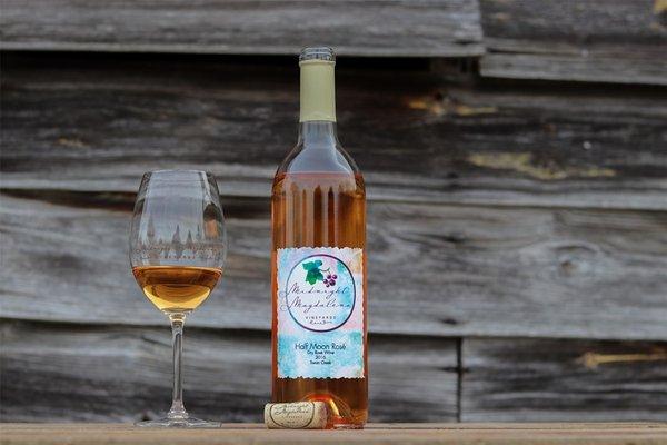 2016 Half Moon Rosé, a dry Rosé made from 100% Sangiovese grapes.