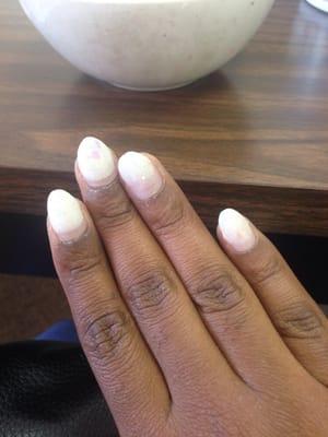 How dare you allow a paying customer to leave out of your nail salon with uneven, misshaped nails??!