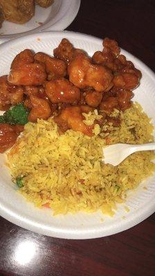 I got orange chicken. Lunch Special #8