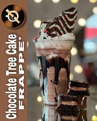 Christmas is here early! 
Try the new Chocolate Tree Cake Frappe today!