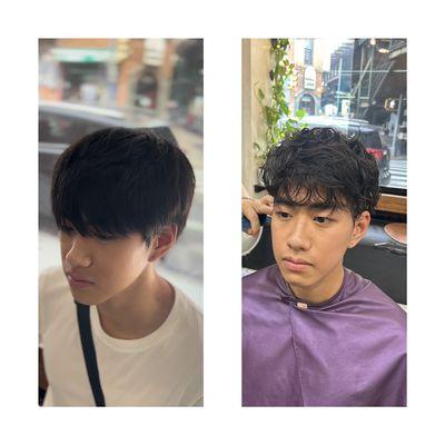 Before and after perm