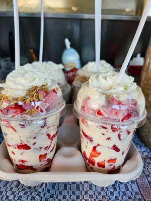 Fresas  con crema