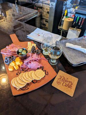 Tuesday's special: charcuterie board. It was delicious. High quality items for a great (sale) price. Great presentation.