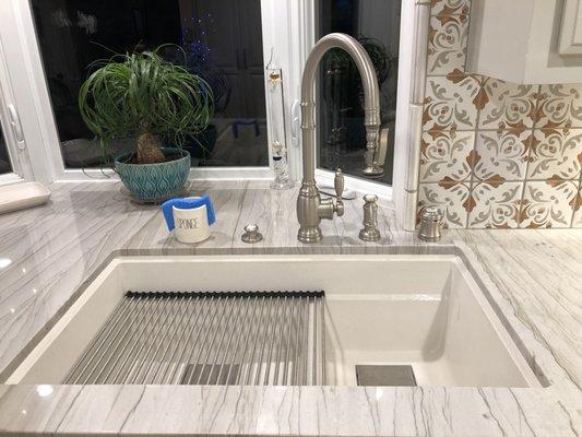 My beautiful new kitchen sink from Saratoga Plumbing!