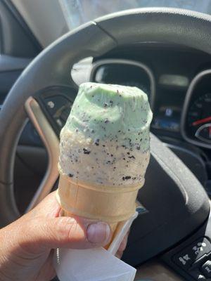 Double scoop Mint and Chip with Chocolate Chip!