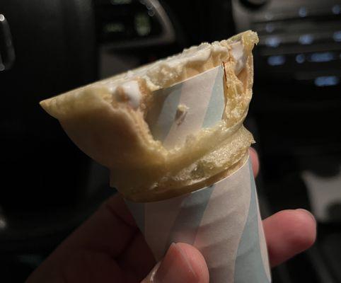 Thanks McDonald's! Just what I was craving, vanilla-paper ice cream.