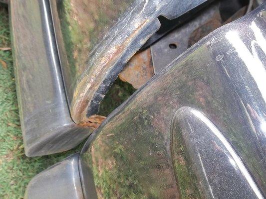 rusted truck bed