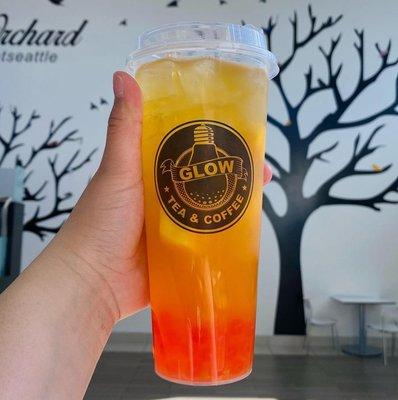 New look  lightbulb  or cup , we know what's up!! Refresh your day with a visit to Glow Tea! ‍