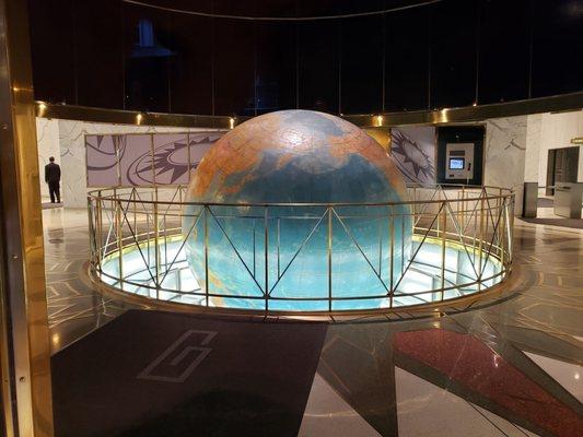 Giant Globe inside WPIX 11 Lobby