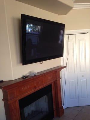 50 inch mounted tv