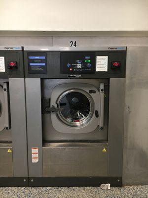 Industrial size express washer $6.50 a cycle, 20 minute wash time.