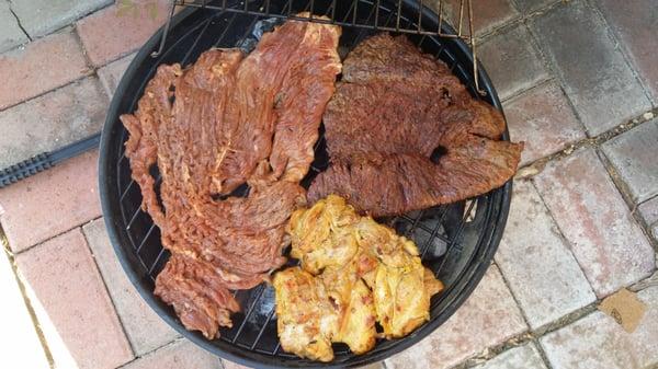 Asada and pollo Marinated