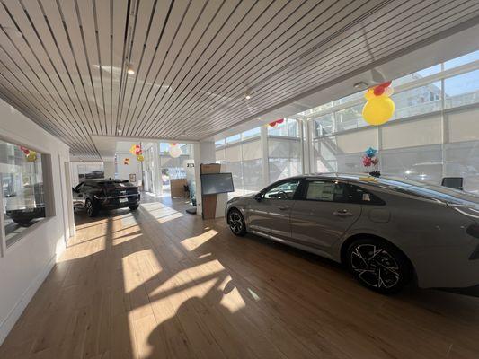 Inside of the dealership