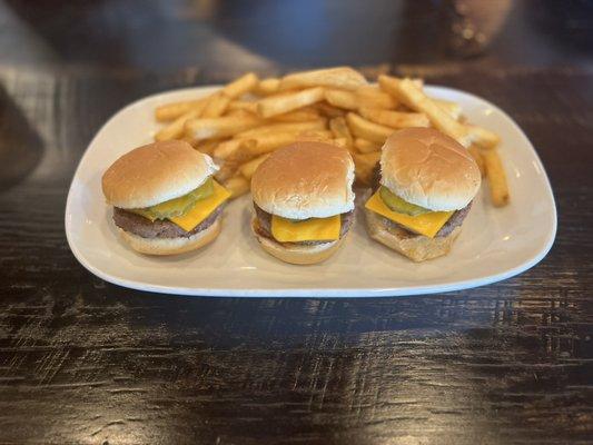 Sliders and fries