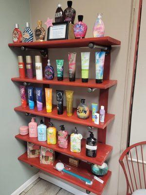 So many lotions to choose from!