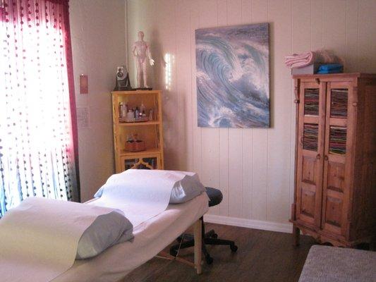 Soothing calm treatment room