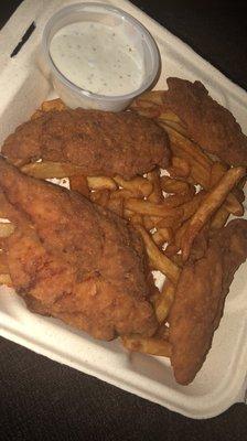 Chicken fingers and French fries