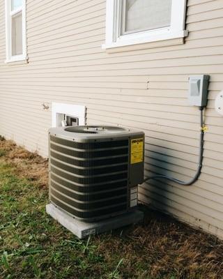 My new air conditioner installed by Habitat. They quoted me a great price and installed it just in time for the heat. So nice to have A/C!!