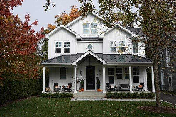 Transformation of a cottage-Craftsman to the Modern Farmhouse customer envisioned. Before and after to follow.