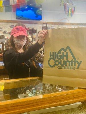 On Running shoes? Of course I went to High Country Outfitters! Bennett did a fabulous job checking me out.