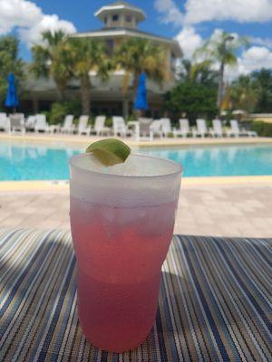 Beverage by the pool