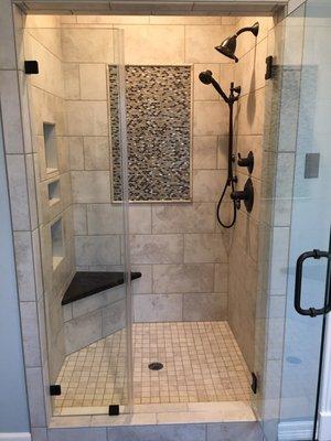 New shower and larger opening.