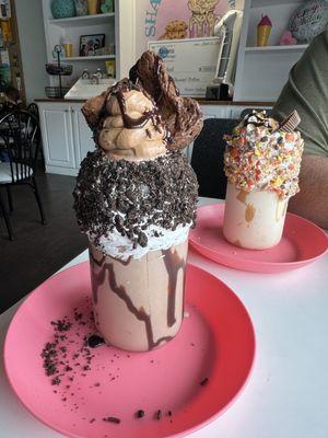 Chocolate Milkshake & Reese's Peanut Butter Milkshake