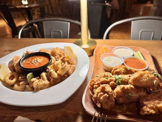 Calamari & chicken wings