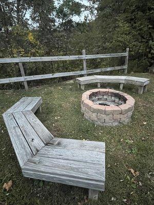 Private firepit for cabin 3. Wood can be purchased at the lodge.