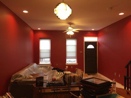 Walls painted in Benjamin Moore: Moroccan Red