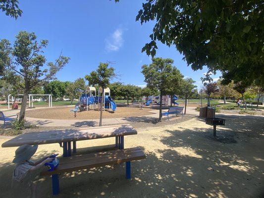 Playground with field facing West