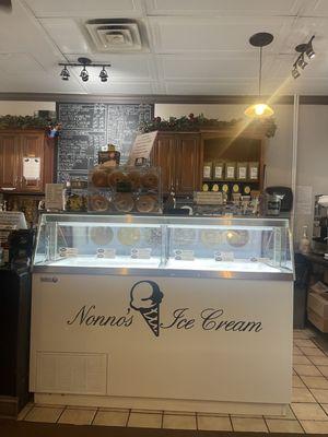 Ice cream and menu