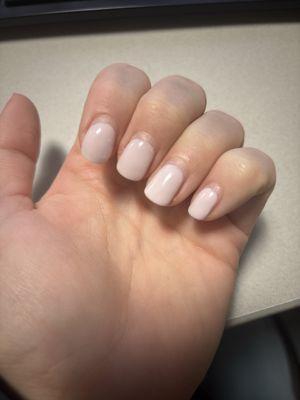 Three weeks post gel manicure. Obvious nail growth but not a single chip