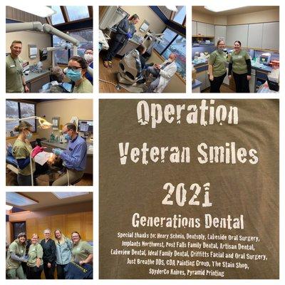 Operation Veteran Smiles 2021 went well!! We saw 36 Veterans and did $17,269 worth of free dental work those Vets in-need.