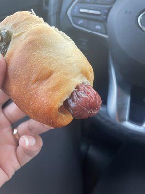 Shriveled up sausage