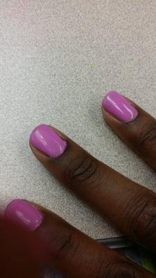 No this wasn't a four yr Olds work it was work done by glamour nails.    You make your decision