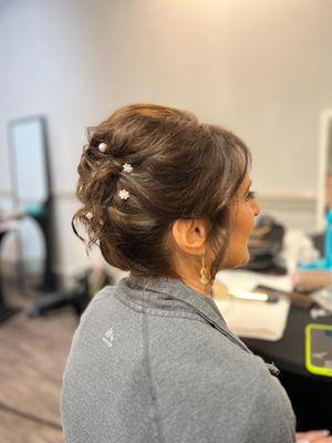 Textured volume updo