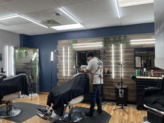 A glimpse into the heart of our barbershop where precision cuts and camaraderie blend seamlessly.