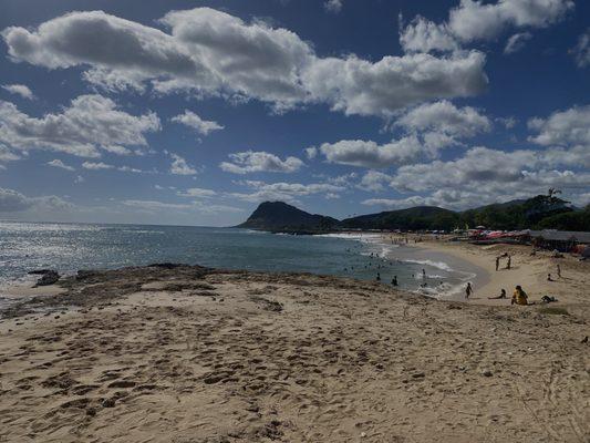 Pacific Ocean and mermaid cave shores.