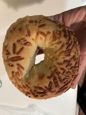 Asiago cheese bagel