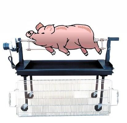 Charcoal Rotisserie, 2' x 5', hold up to a 75 pound pig or lamb.