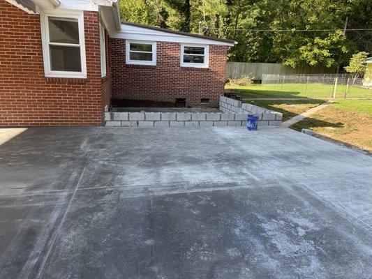 Redone driveway and block work